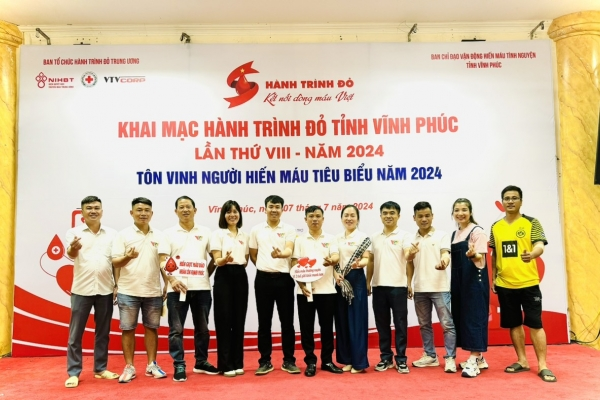 VPID tham dự Hành trình đỏ tỉnh Vĩnh Phúc lần thứ VII năm 2024